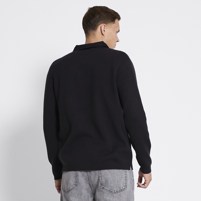 Knitted polo shirt "Ross" Black